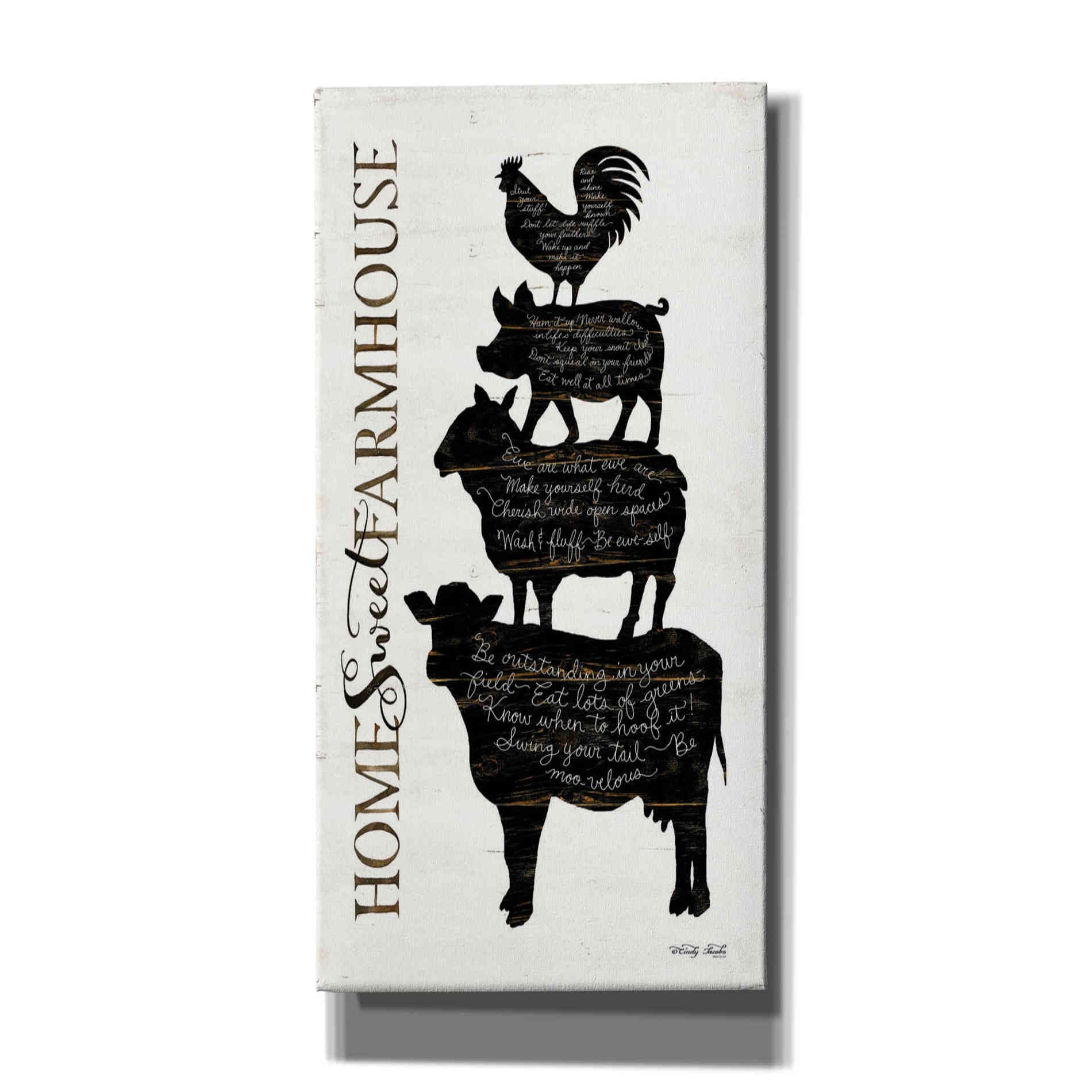 'Home Sweet Farmhouse' by Cindy Jacobs, Canvas Wall Art