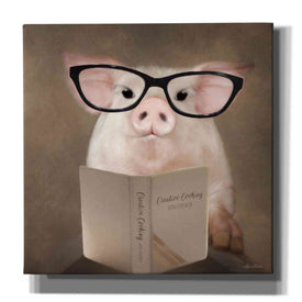 'Creative Cooking Pig' by Lori Deiter, Canvas Wall Art