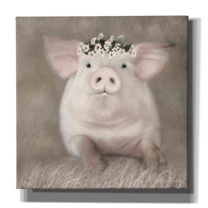 'Painted Piggy' by Lori Deiter, Canvas Wall Art