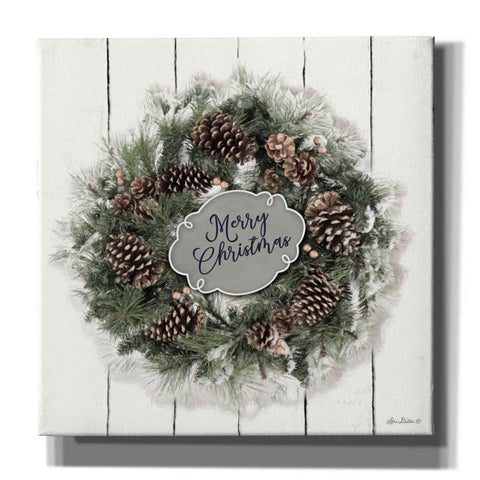 Image of 'Merry Christmas Wreath' by Lori Deiter, Canvas Wall Art