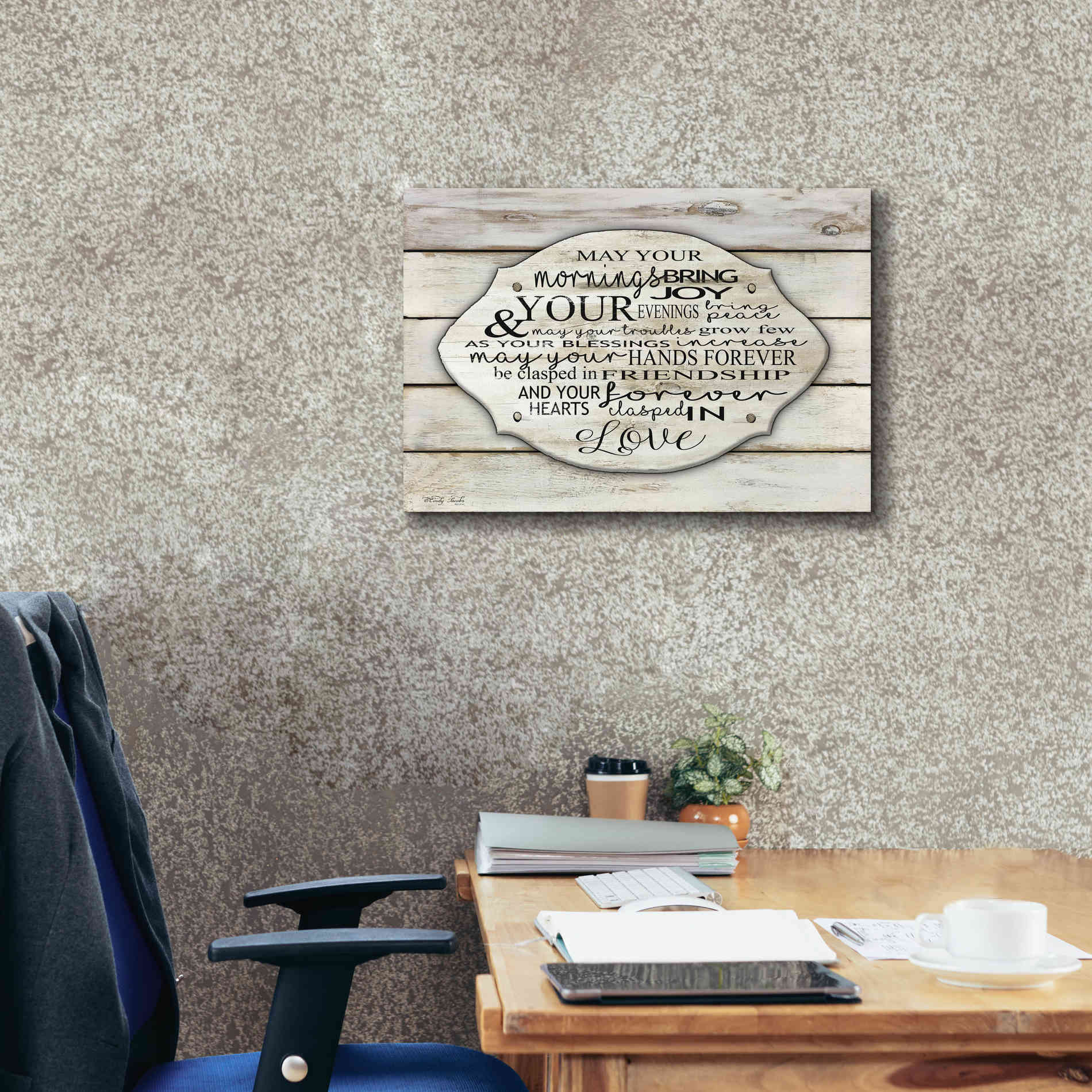 'May Your Morning Bring Joy' by Cindy Jacobs, Canvas Wall Art,26 x 18