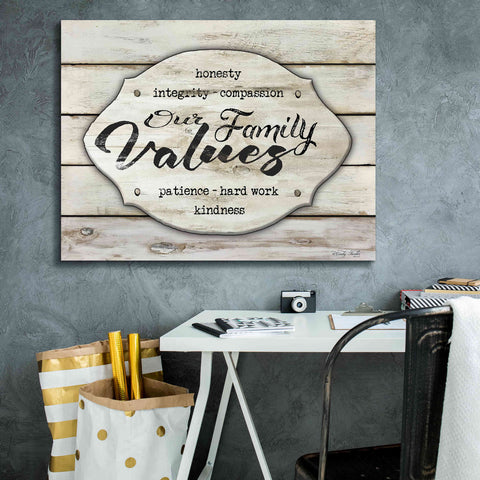 Image of 'Our Family Values' by Cindy Jacobs, Canvas Wall Art,34 x 26