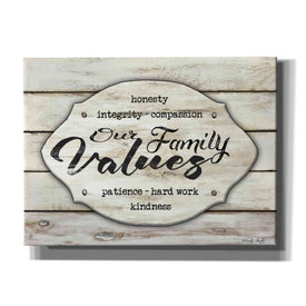 'Our Family Values' by Cindy Jacobs, Canvas Wall Art