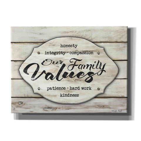 Image of 'Our Family Values' by Cindy Jacobs, Canvas Wall Art