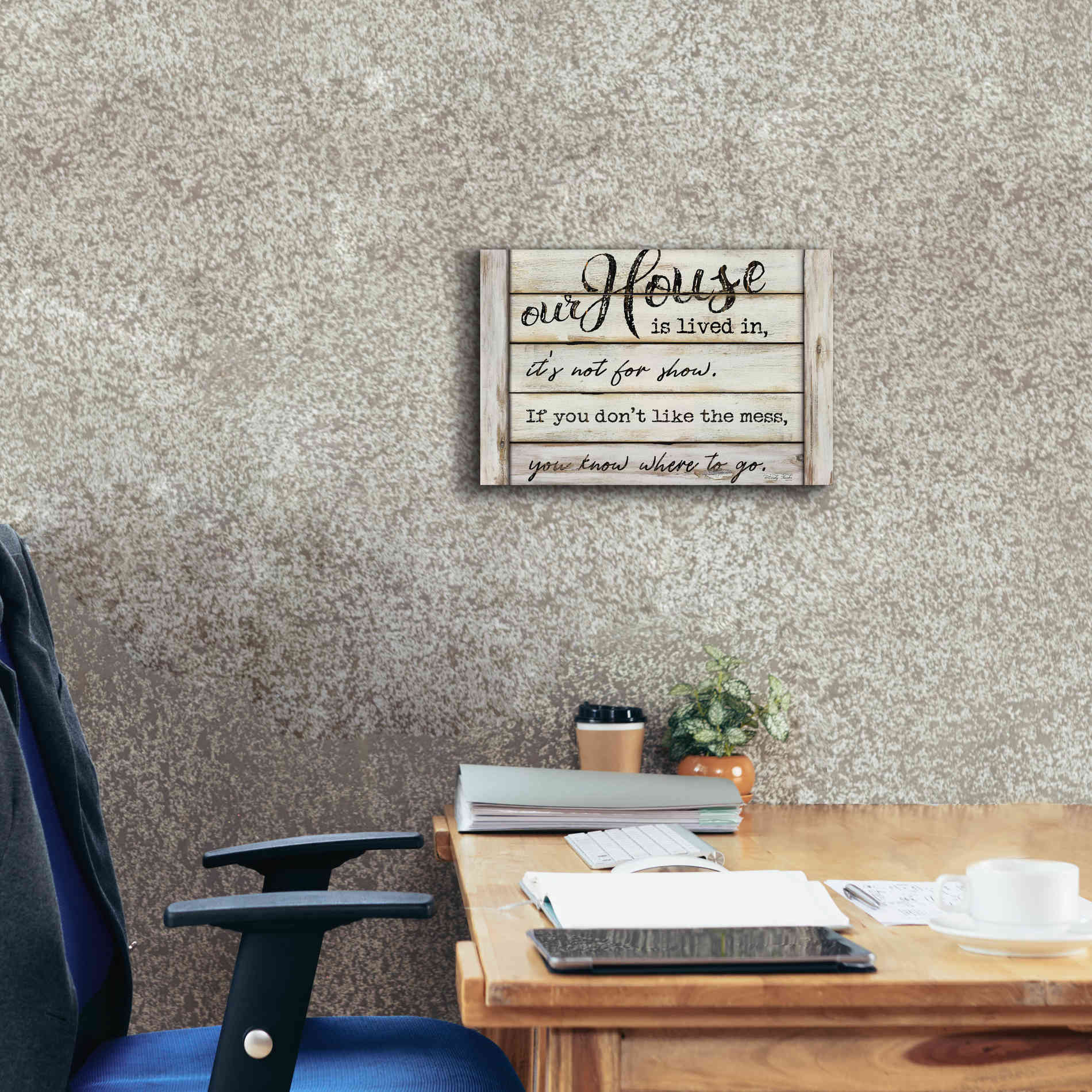 'Our House is Lived In' by Cindy Jacobs, Canvas Wall Art,18 x 12