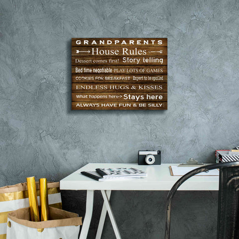 Image of 'Grandparents House Rules' by Cindy Jacobs, Canvas Wall Art,16 x 12