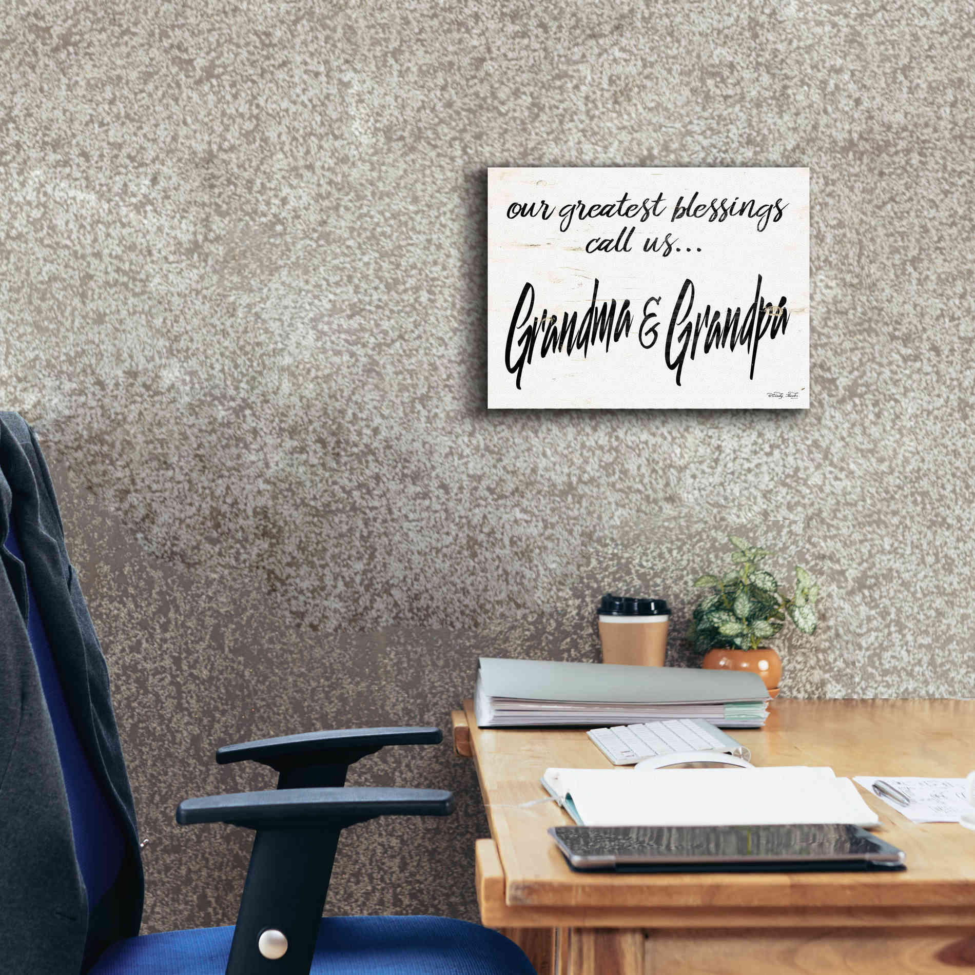 'Grandma & Grandpa' by Cindy Jacobs, Canvas Wall Art,16 x 12