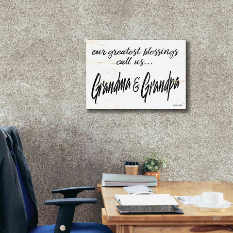 Image of 'Grandma & Grandpa' by Cindy Jacobs, Canvas Wall Art,26 x 18