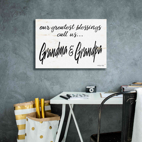 Image of 'Grandma & Grandpa' by Cindy Jacobs, Canvas Wall Art,26 x 18