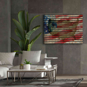 'American Flag on Metal' by Cindy Jacobs, Canvas Wall Art,54 x 40