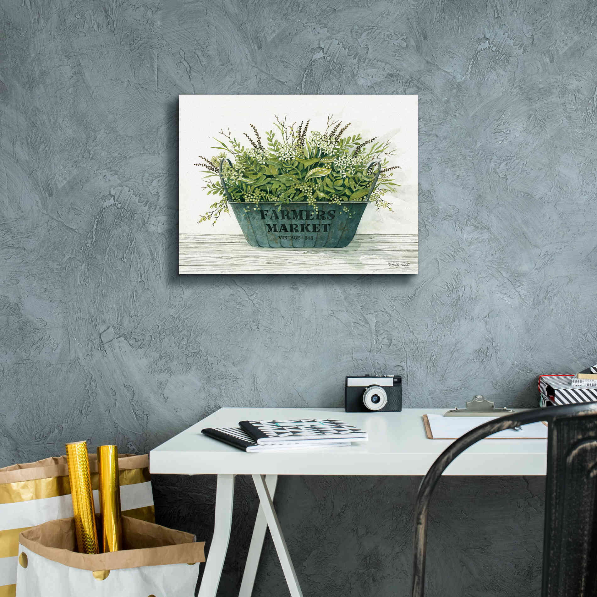 'Farmer's Market Vintage 1848' by Cindy Jacobs, Canvas Wall Art,16 x 12