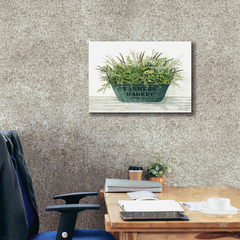 Image of 'Farmer's Market Vintage 1848' by Cindy Jacobs, Canvas Wall Art,26 x 18