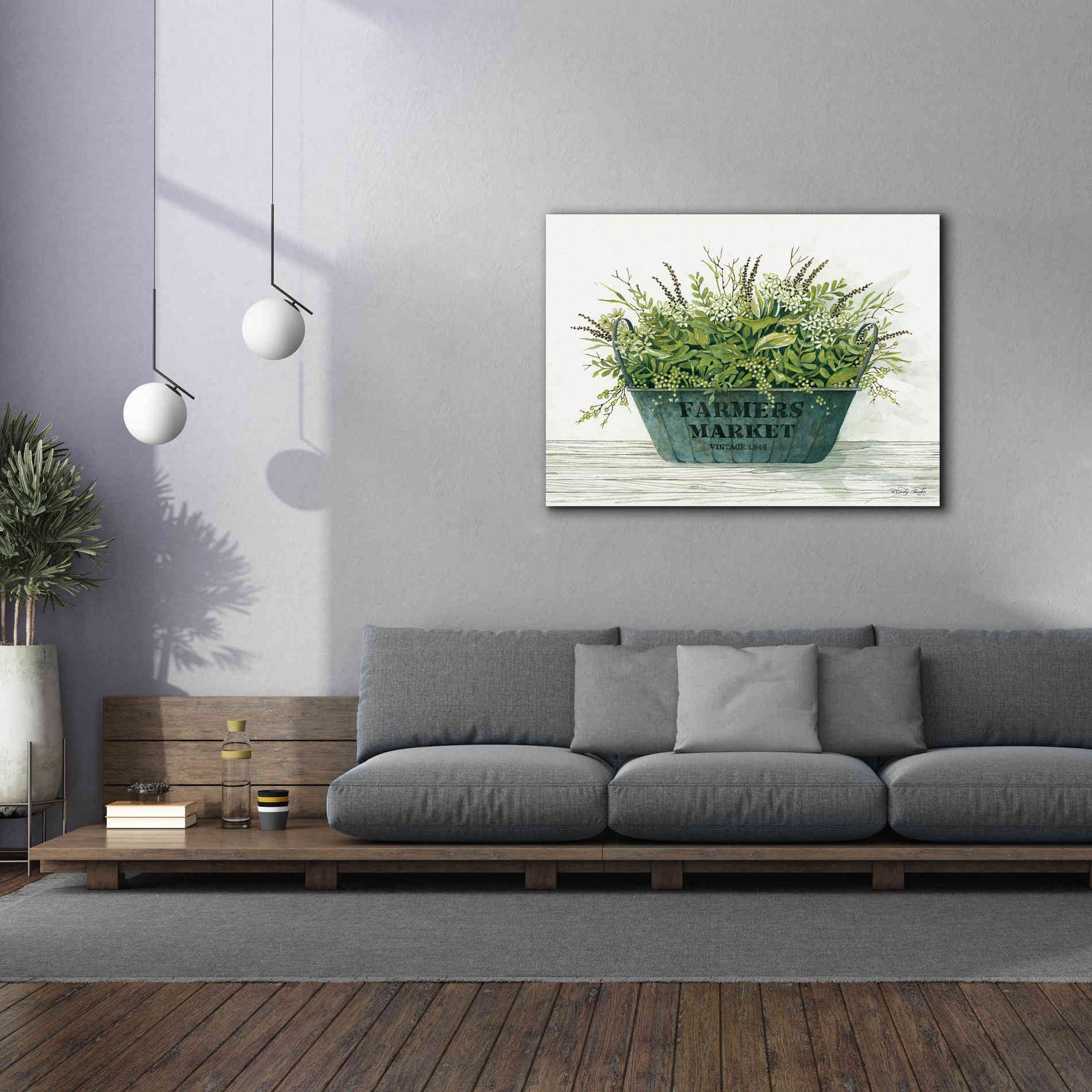'Farmer's Market Vintage 1848' by Cindy Jacobs, Canvas Wall Art,54 x 40