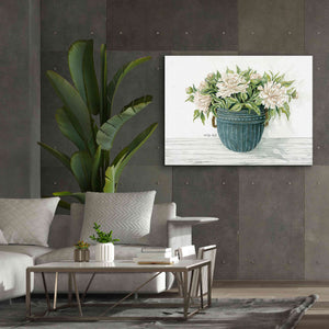 'Galvanized Pot Peonies' by Cindy Jacobs, Canvas Wall Art,54 x 40
