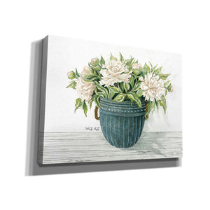'Galvanized Pot Peonies' by Cindy Jacobs, Canvas Wall Art