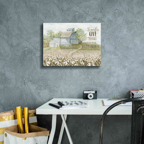 Image of 'In Everything Give Thanks Farmhouse' by Cindy Jacobs, Canvas Wall Art,16 x 12