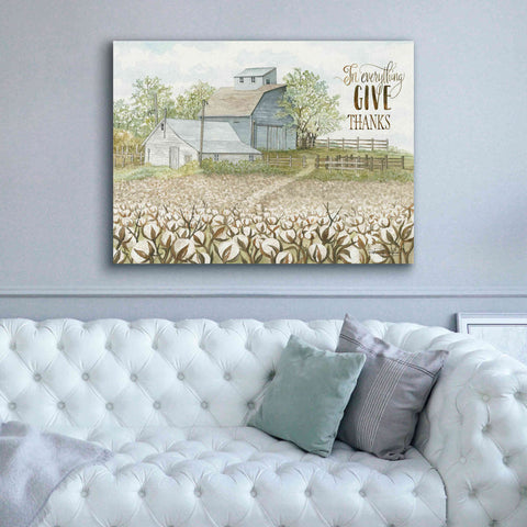 Image of 'In Everything Give Thanks Farmhouse' by Cindy Jacobs, Canvas Wall Art,54 x 40