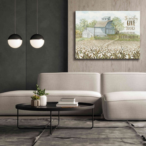 Image of 'In Everything Give Thanks Farmhouse' by Cindy Jacobs, Canvas Wall Art,54 x 40