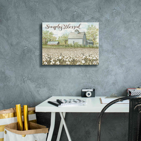 Image of 'Simply Blessed Farmhouse' by Cindy Jacobs, Canvas Wall Art,16 x 12