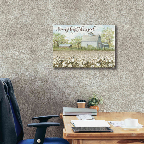 Image of 'Simply Blessed Farmhouse' by Cindy Jacobs, Canvas Wall Art,26 x 18