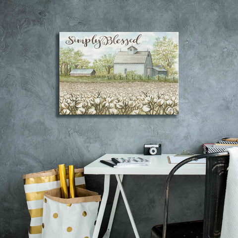 Image of 'Simply Blessed Farmhouse' by Cindy Jacobs, Canvas Wall Art,26 x 18