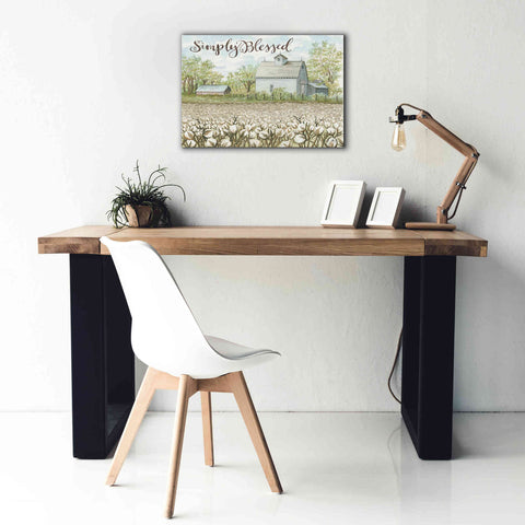 Image of 'Simply Blessed Farmhouse' by Cindy Jacobs, Canvas Wall Art,26 x 18