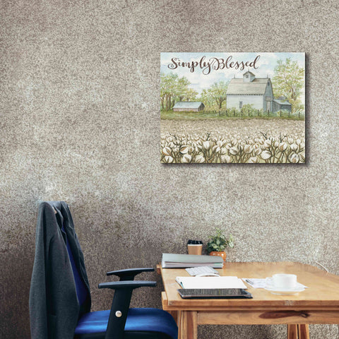 Image of 'Simply Blessed Farmhouse' by Cindy Jacobs, Canvas Wall Art,34 x 26