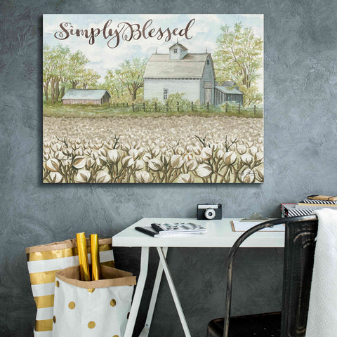 Image of 'Simply Blessed Farmhouse' by Cindy Jacobs, Canvas Wall Art,34 x 26