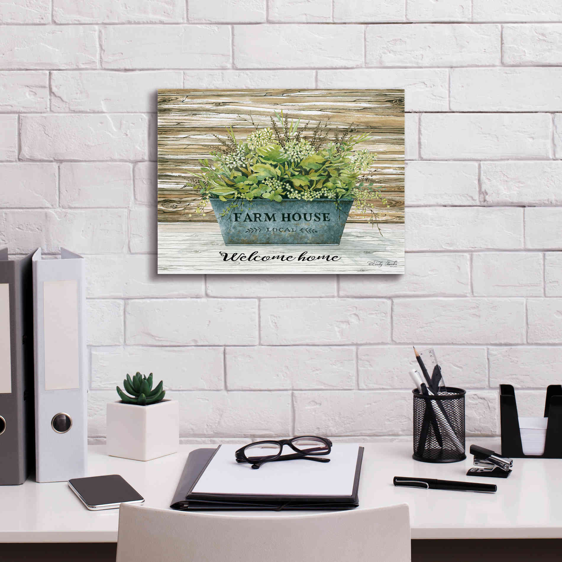 'Welcome Home' by Cindy Jacobs, Canvas Wall Art,16 x 12