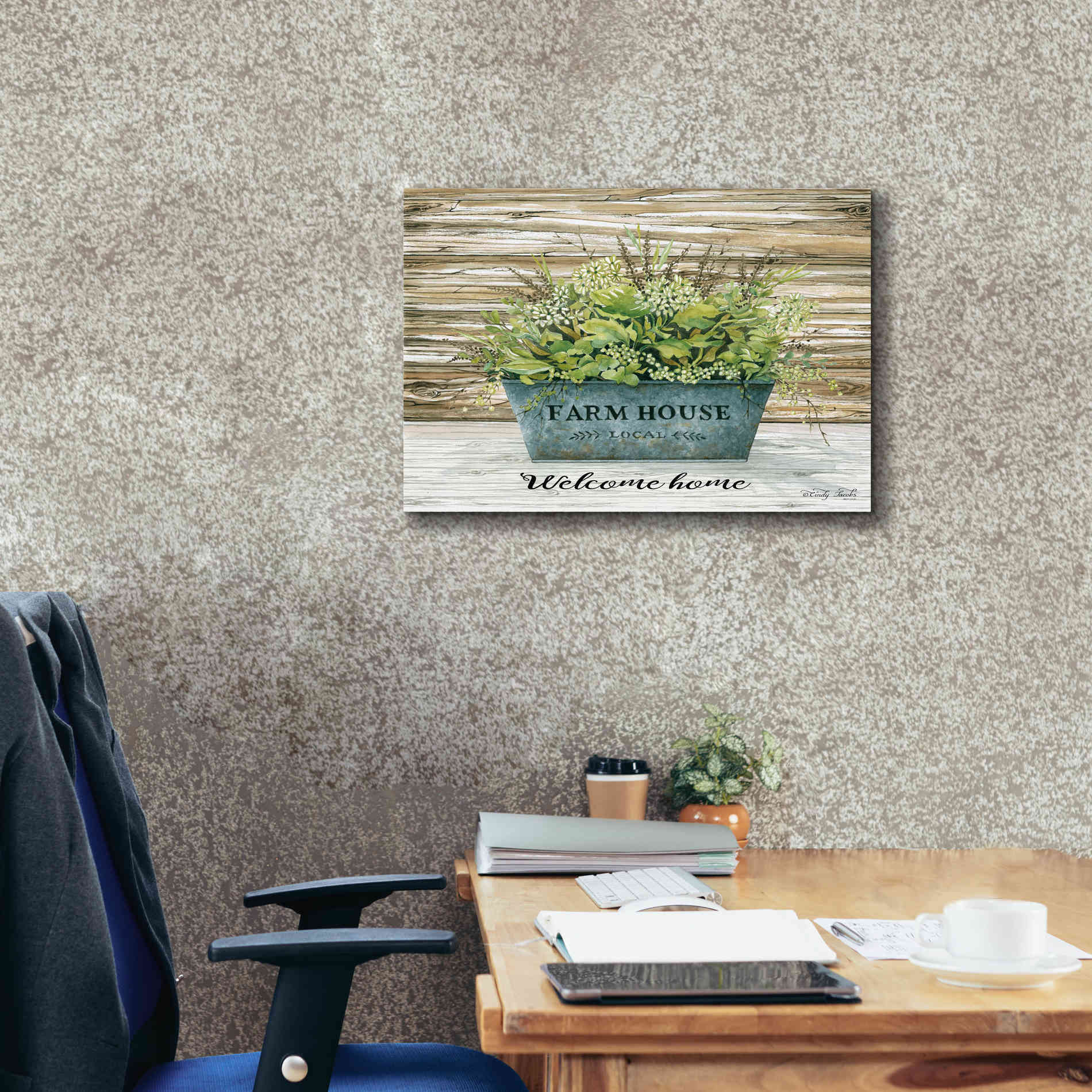 'Welcome Home' by Cindy Jacobs, Canvas Wall Art,26 x 18