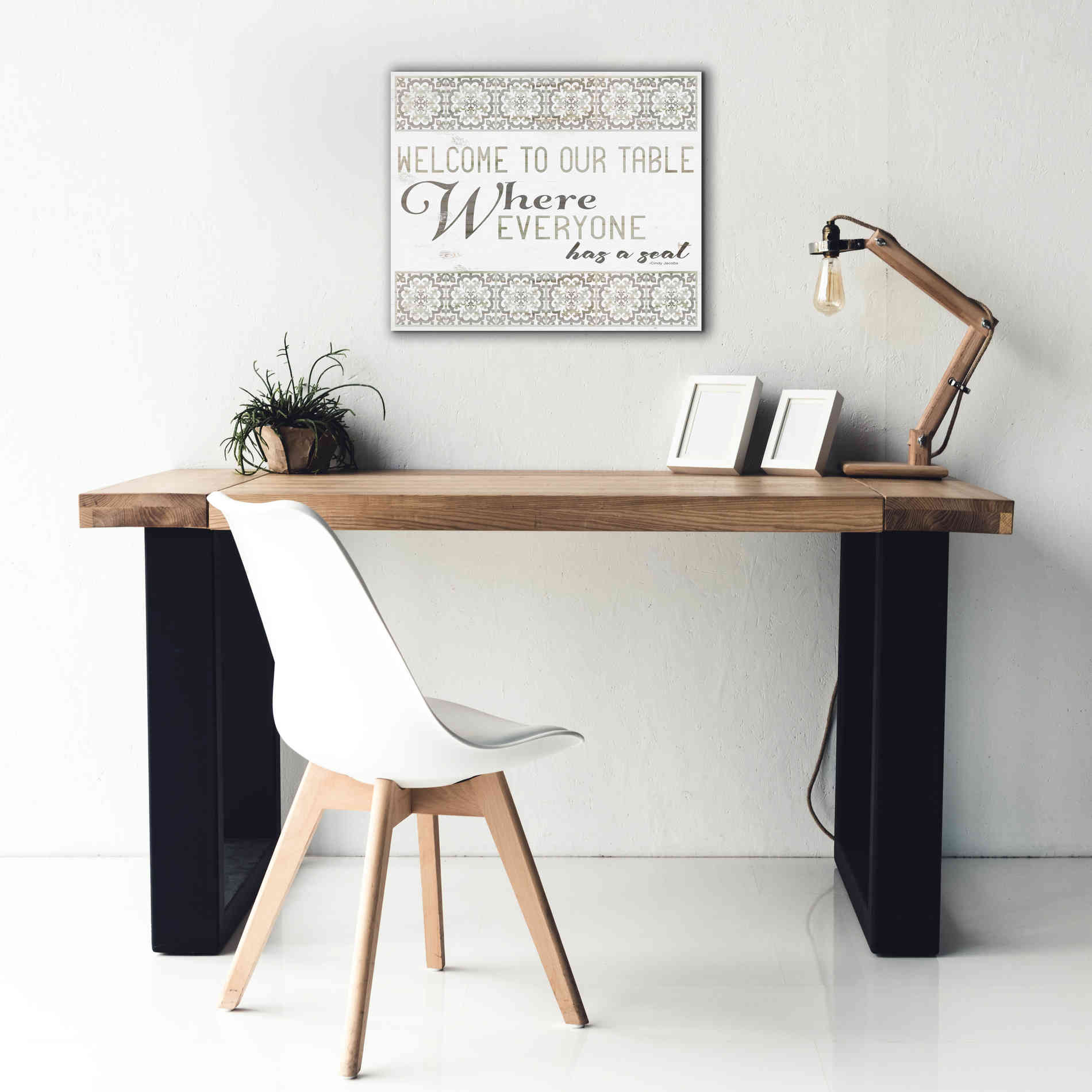 'Welcome to Our Table' by Cindy Jacobs, Canvas Wall Art,24 x 20