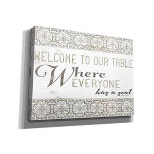 'Welcome to Our Table' by Cindy Jacobs, Canvas Wall Art