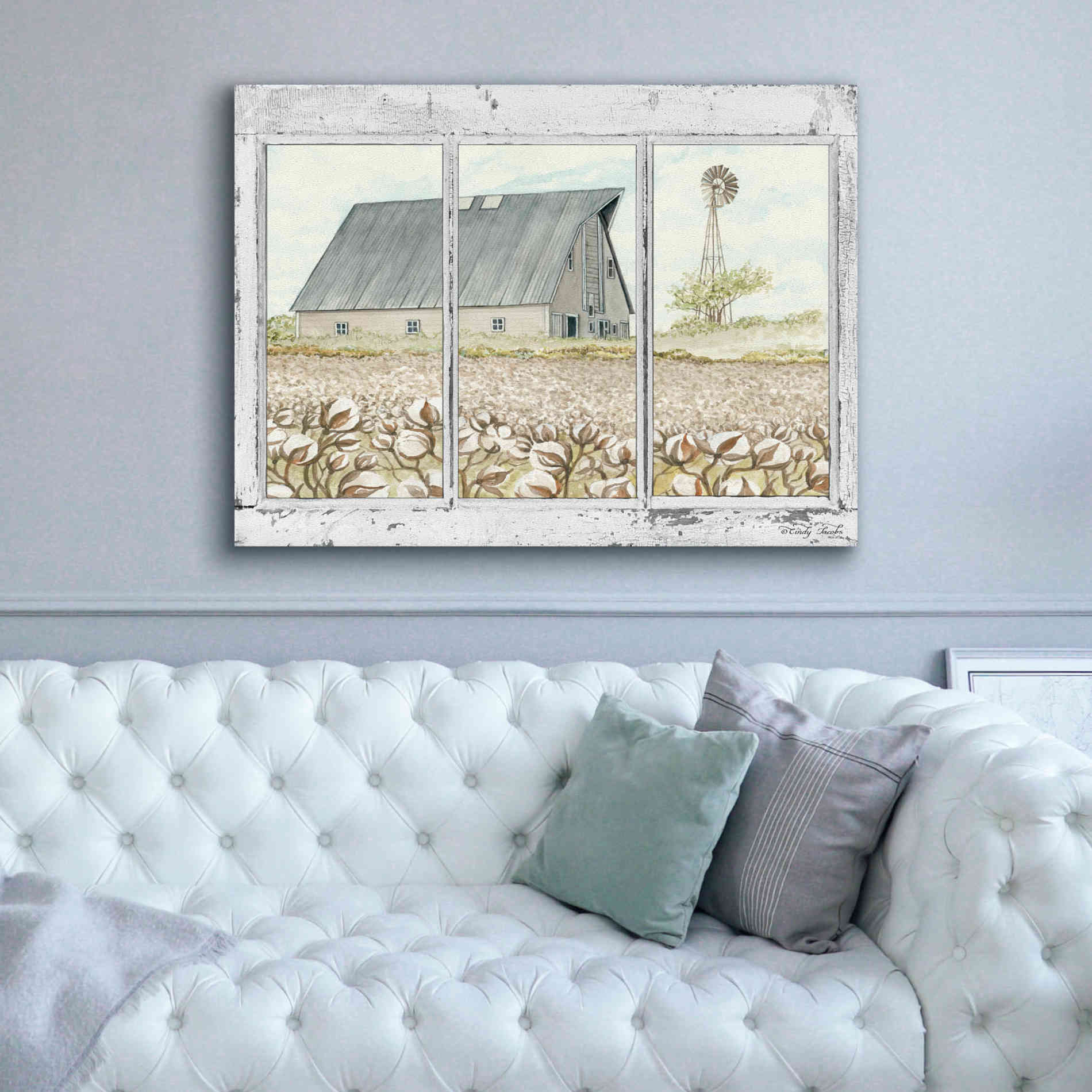 'Farmland View' by Cindy Jacobs, Canvas Wall Art,54 x 40