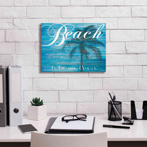 'Beach - Take Me There' by Cindy Jacobs, Canvas Wall Art,16 x 12