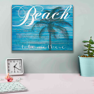 'Beach - Take Me There' by Cindy Jacobs, Canvas Wall Art,16 x 12