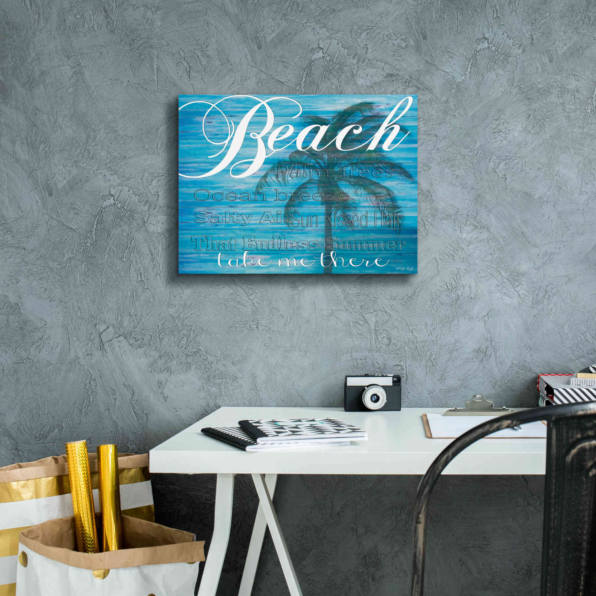 'Beach - Take Me There' by Cindy Jacobs, Canvas Wall Art,16 x 12