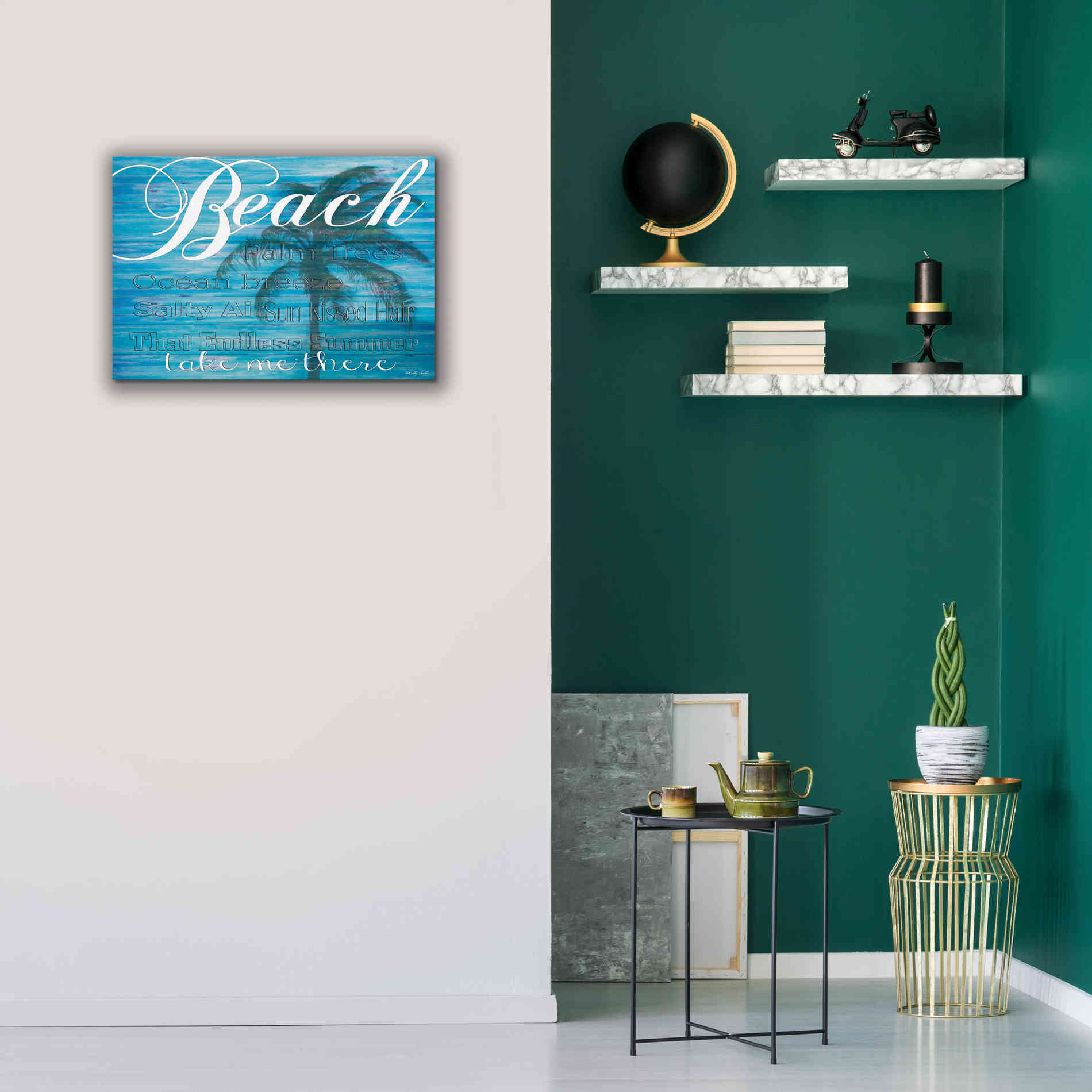 'Beach - Take Me There' by Cindy Jacobs, Canvas Wall Art,26 x 18