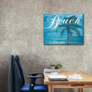 'Beach - Take Me There' by Cindy Jacobs, Canvas Wall Art,34 x 26