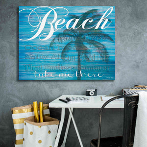 'Beach - Take Me There' by Cindy Jacobs, Canvas Wall Art,34 x 26