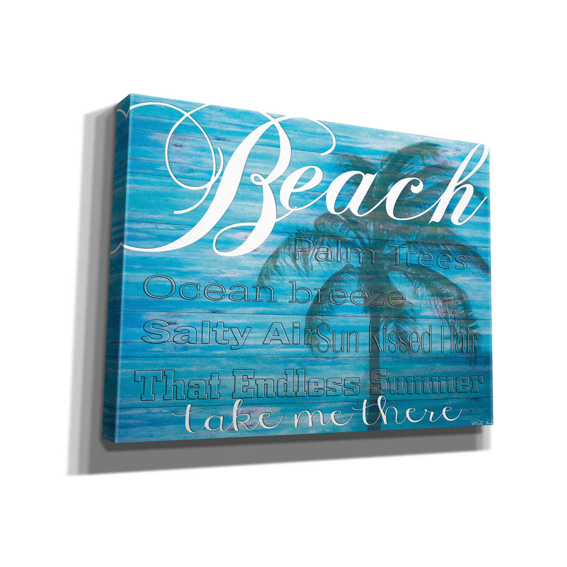 'Beach - Take Me There' by Cindy Jacobs, Canvas Wall Art
