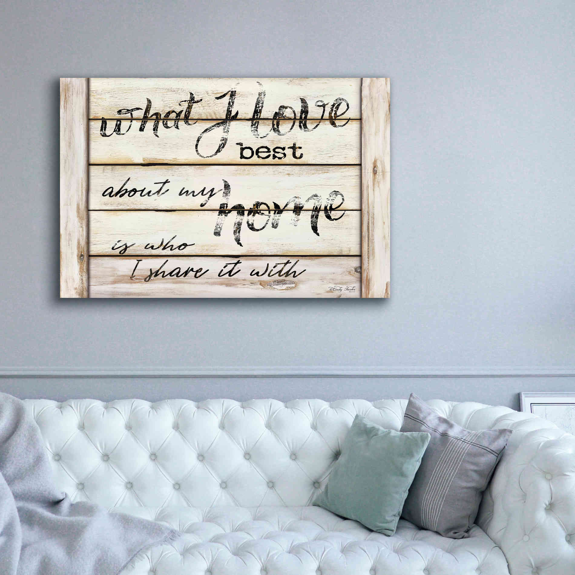 'What I Love Best' by Cindy Jacobs, Canvas Wall Art,60 x 40