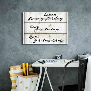 'Live for Today' by Cindy Jacobs, Canvas Wall Art,26 x 18