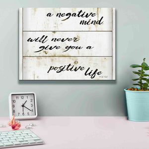 'Positive Life' by Cindy Jacobs, Canvas Wall Art,16 x 12