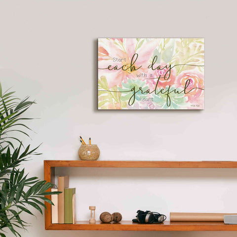 Image of 'Floral Grateful Heart' by Cindy Jacobs, Canvas Wall Art,18 x 12
