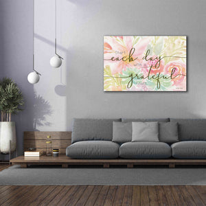 'Floral Grateful Heart' by Cindy Jacobs, Canvas Wall Art,60 x 40