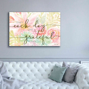 'Floral Grateful Heart' by Cindy Jacobs, Canvas Wall Art,60 x 40