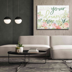 'Floral Follow Your Dreams' by Cindy Jacobs, Canvas Wall Art,54 x 40