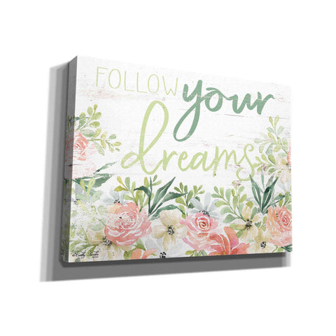 Image of 'Floral Follow Your Dreams' by Cindy Jacobs, Canvas Wall Art