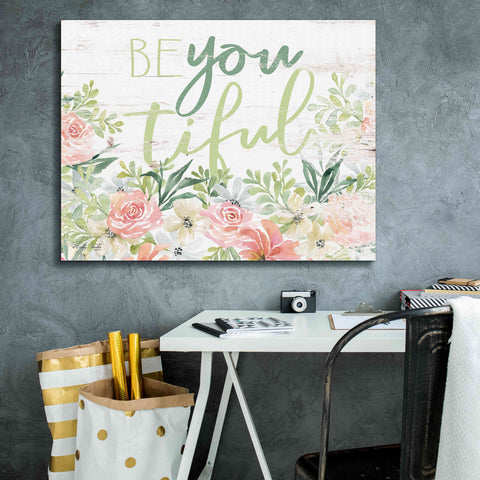 Image of 'Floral Be You Tiful' by Cindy Jacobs, Canvas Wall Art,34 x 26