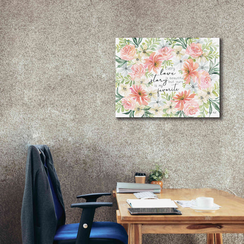Image of 'Floral Love Story' by Cindy Jacobs, Canvas Wall Art,34 x 26